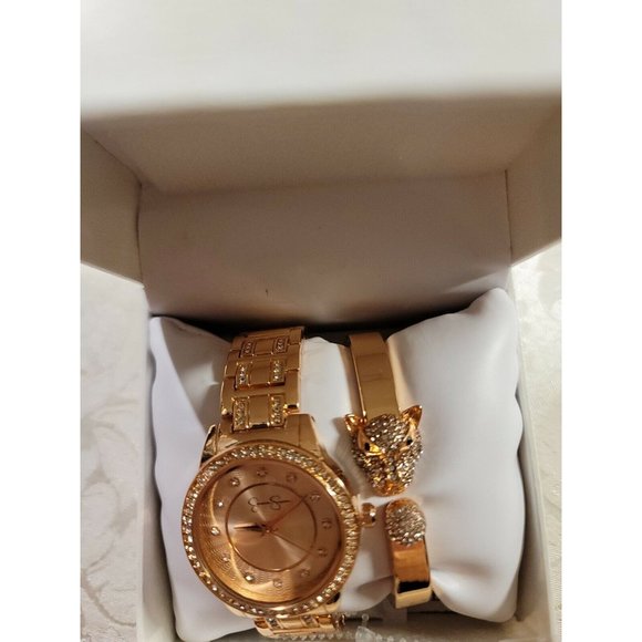 Jessica Simpson Rose Gold Watch And Animal Bracelet Bling JSB8002RG - Picture 6 of 10